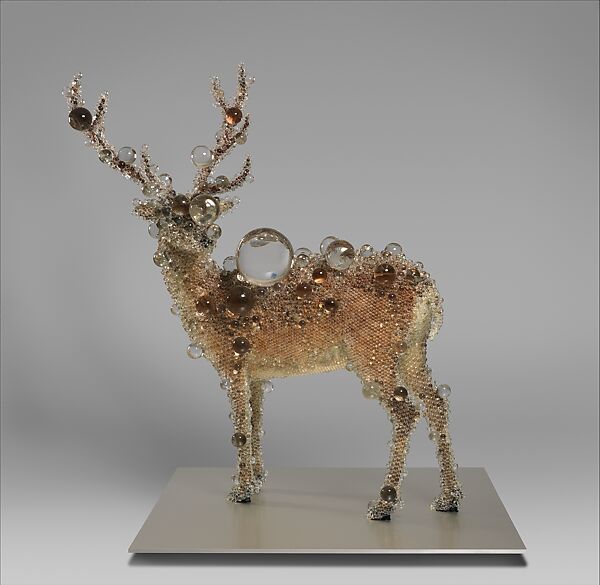 PixCell-Deer#24, Kohei Nawa (Japanese, born 1975), Mixed media; taxidermied deer with artificial crystal glass, Japan