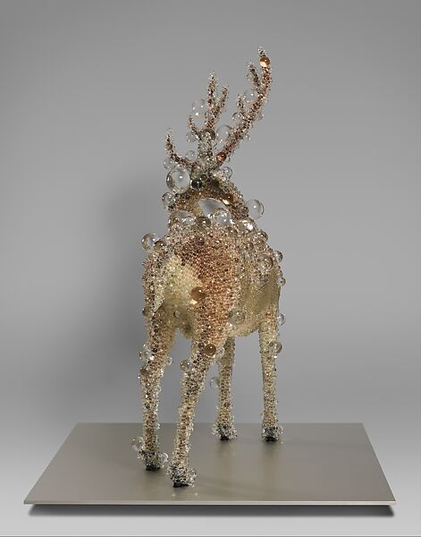 PixCell-Deer#24, Kohei Nawa (Japanese, born 1975), Mixed media; taxidermied deer with artificial crystal glass, Japan