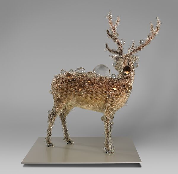 PixCell-Deer#24, Kohei Nawa (Japanese, born 1975), Mixed media; taxidermied deer with artificial crystal glass, Japan