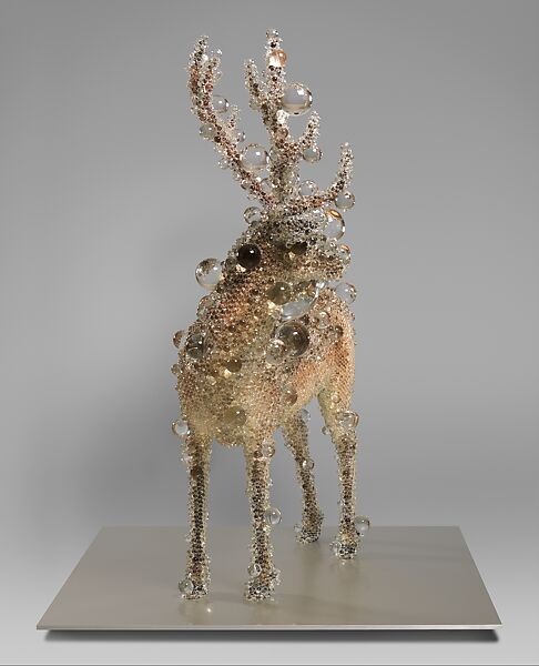 PixCell-Deer#24, Kohei Nawa (Japanese, born 1975), Mixed media; taxidermied deer with artificial crystal glass, Japan