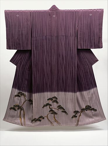 Kimono with Pines, Bamboo, and Plum