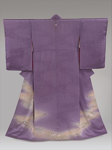 Kimono with Stylized Flowing Water
