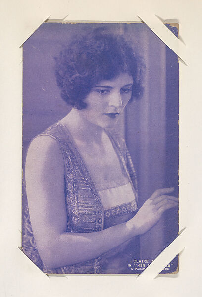 Claire Adams in "Men and Women" from Scenes from Movies Exhibit Cards series (W404), Commercial color photolithograph 