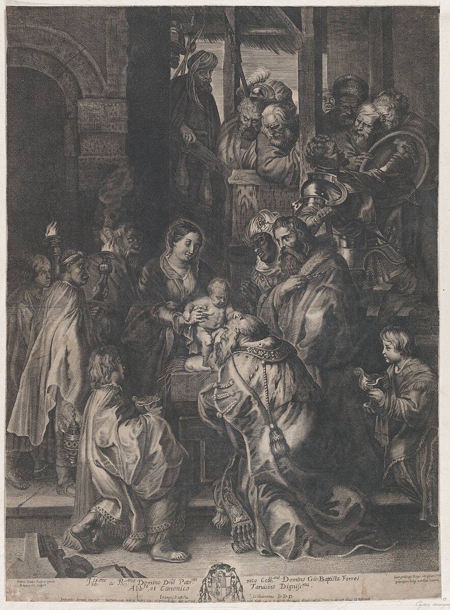 The Adoration of the Magi, Nicolaes Lauwers (Flemish, ca. 1632–ca. 1685), Engraving 