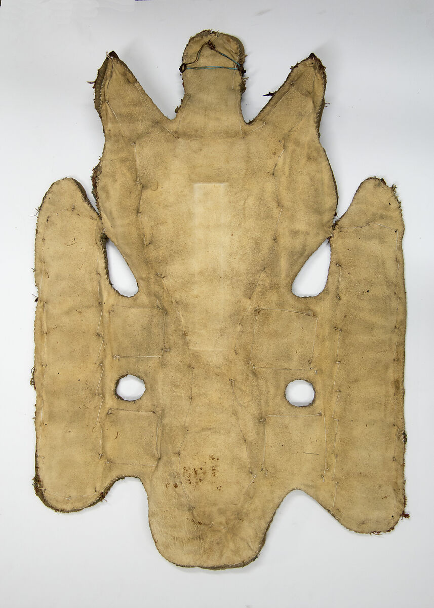 Shaffron, Iron alloy, textile, leather, Indian, possibly Deccan