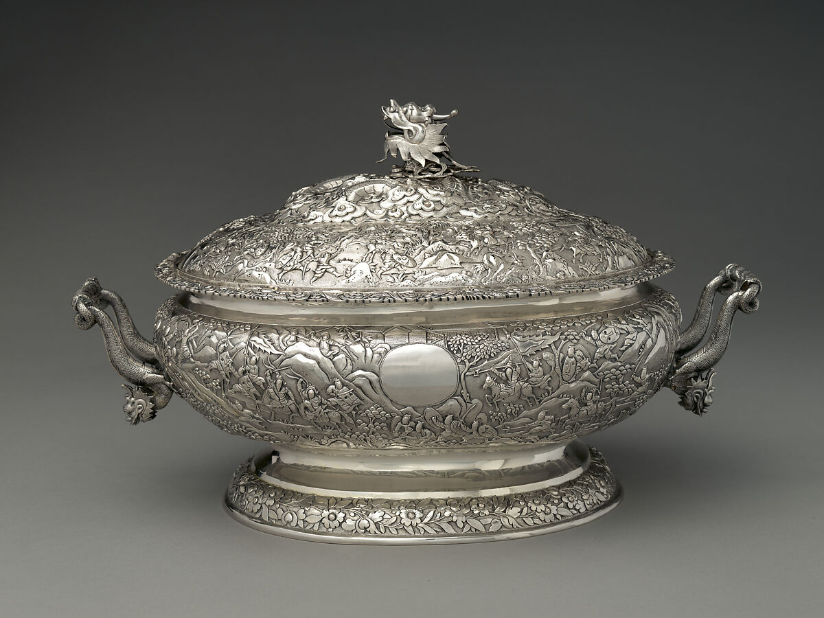 Soup Tureen, Silver, Chinese, for American market 