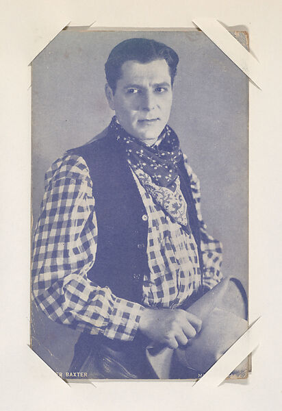 Warner Baxter from Western Stars or Scenes Exhibit Cards series (W412), Commercial color photolithograph 