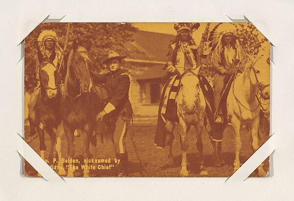 Lt. Geo. P. Belden from Western Stars or Scenes Exhibit Cards series (W412), Exhibit Supply Company, Commercial color photolithograph 