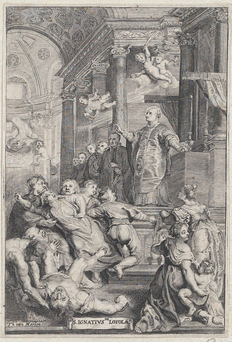 The Miracles of Saint Ignatius of Loyola, Theodor van Merlen II (Flemish, Antwerp 1609–1672 Antwerp), Etching; reduced copy