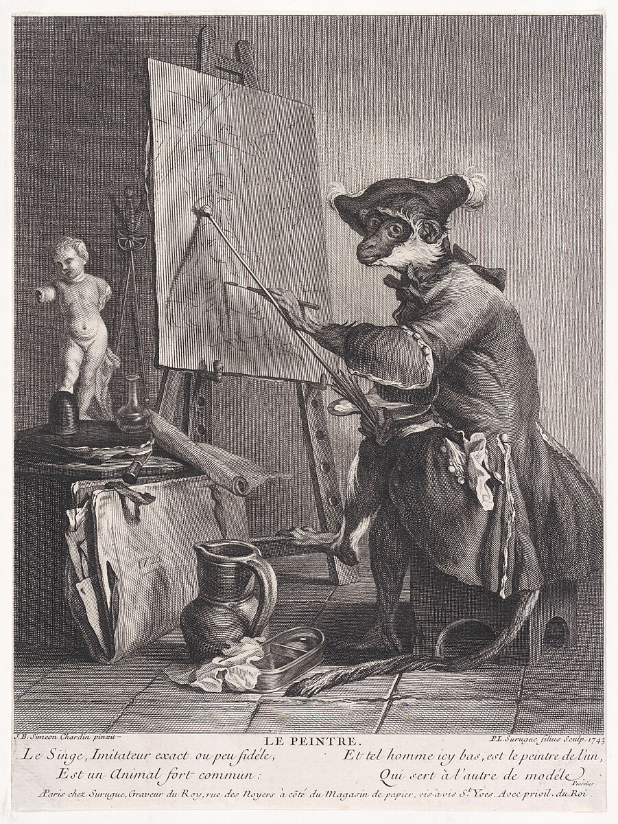 The Painter, Louis Surugue (French, Paris ca. 1686–1762 Grand Vaux), Etching and engraving 