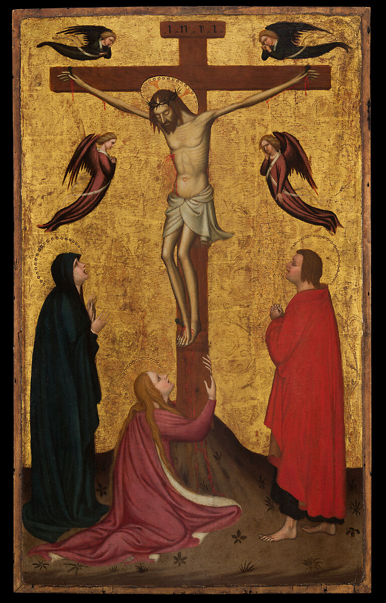 The Crucifixion, Stefano da Verona (Stefano di Giovanni d&#39;Arbosio di Francia) (Italian, Paris or Pavia ca. 1374/75–after 1438 Verona), Tempera on wood, gold ground 