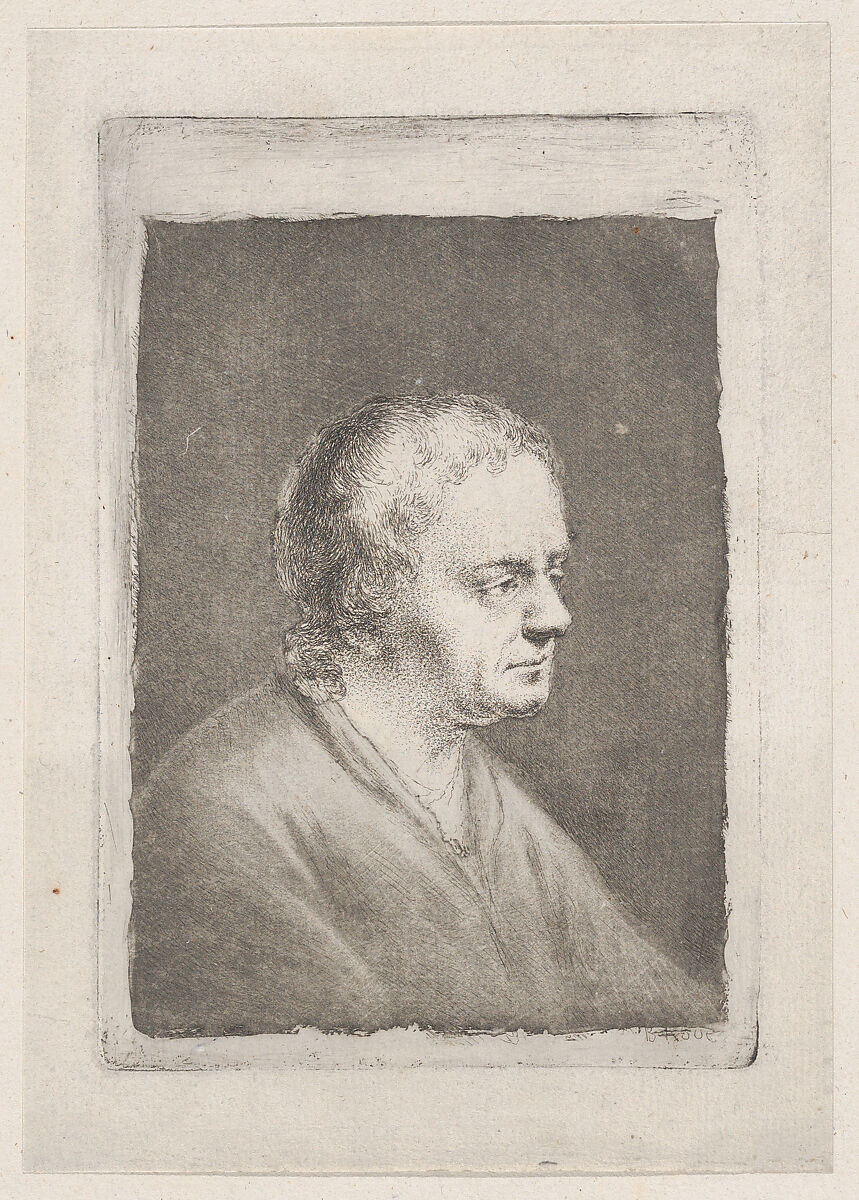Portrait of Christian Bernhard Rode, the Artist's Father, Christian Bernhard Rode (German, Berlin 1725–1797 Berlin), Etching and lavis; first state of two 