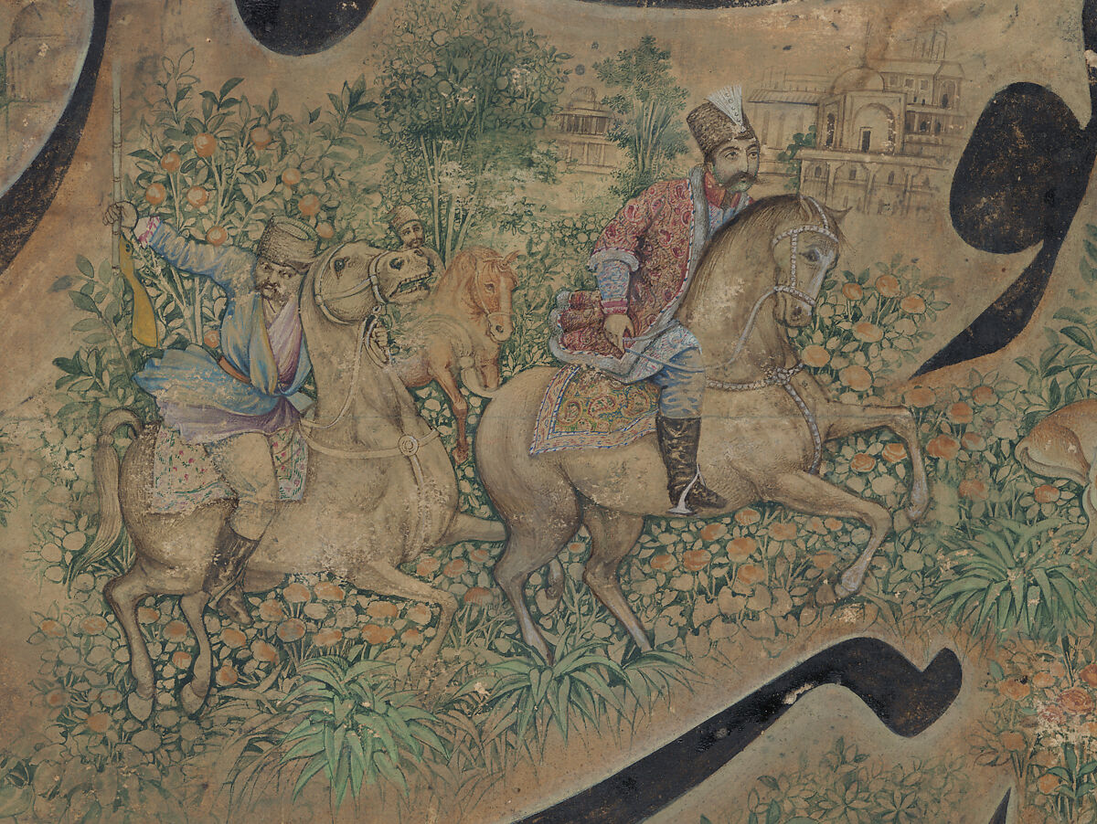 Calligraphy Painting, Isma'il Jalayir (Iranian, active ca. 1858–81), Opaque watercolor and ink on paste board