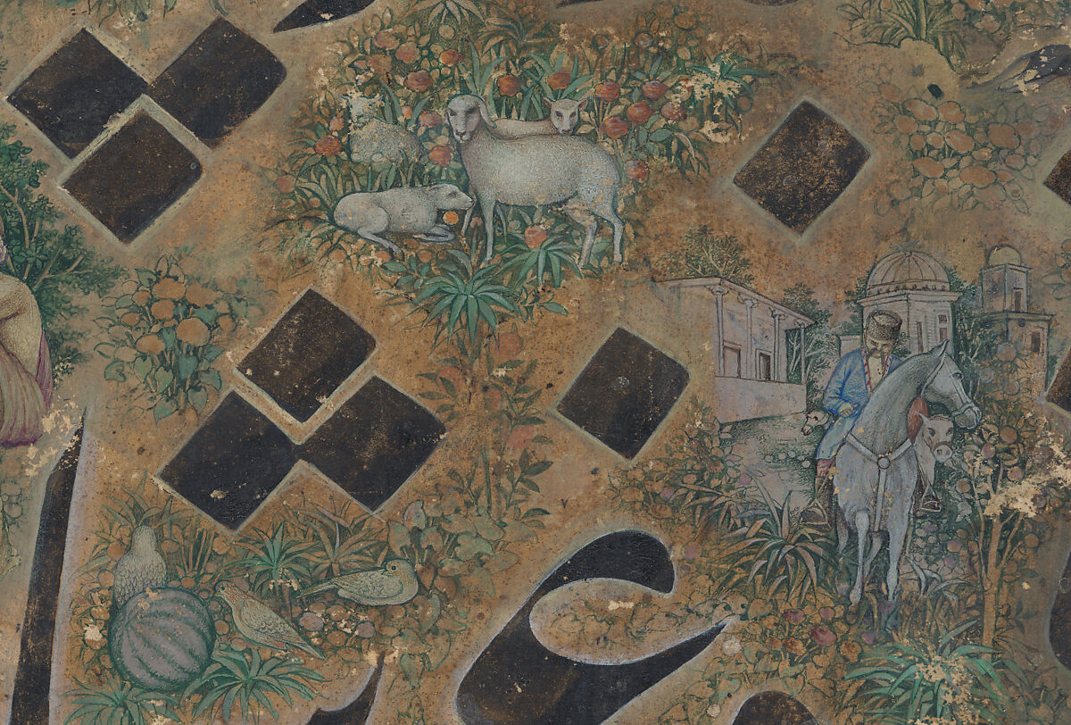 Calligraphy Painting, Isma'il Jalayir (Iranian, active ca. 1858–81), Opaque watercolor and ink on paste board