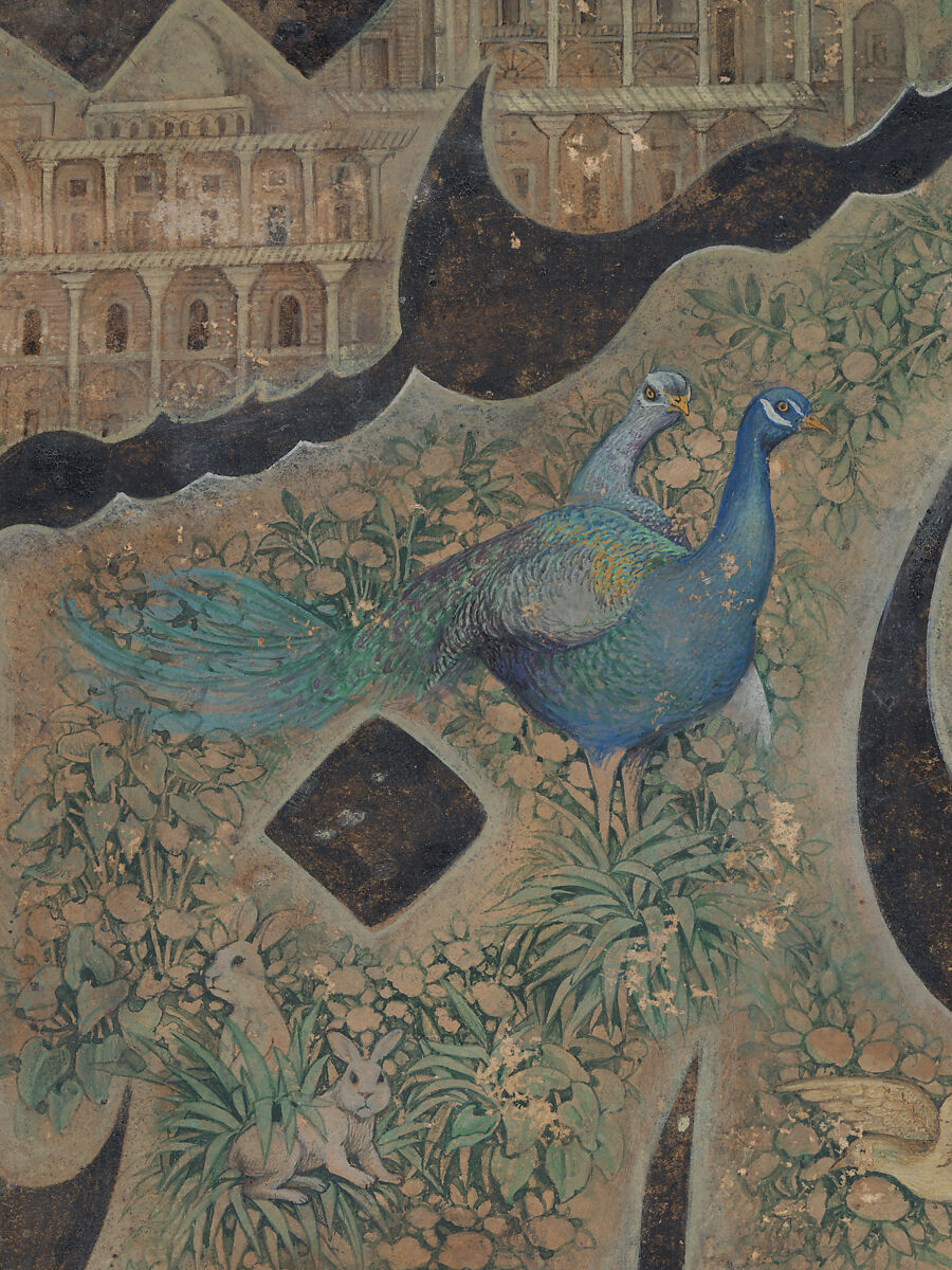 Calligraphy Painting, Isma'il Jalayir (Iranian, active ca. 1858–81), Opaque watercolor and ink on paste board