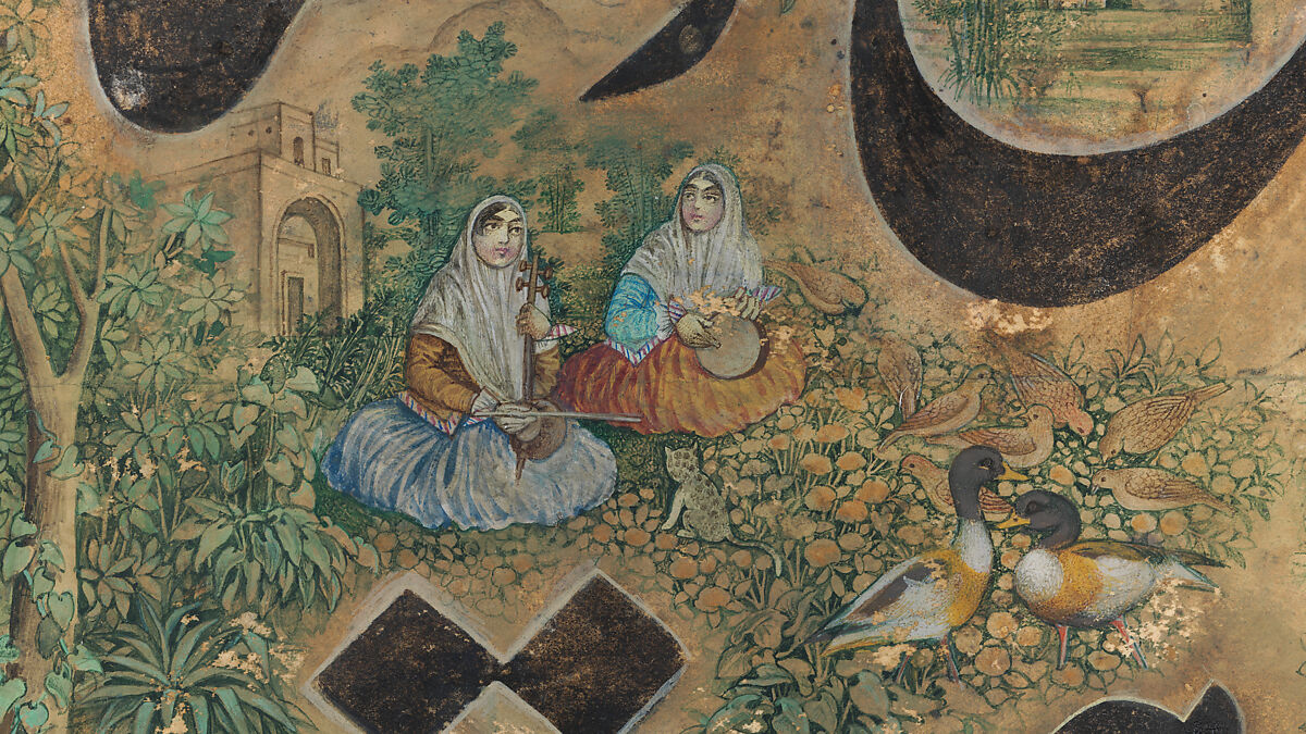 Calligraphy Painting, Isma'il Jalayir (Iranian, active ca. 1858–81), Opaque watercolor and ink on paste board