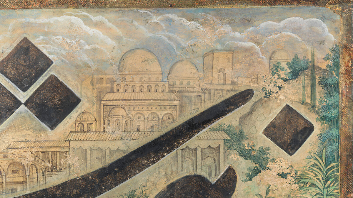 Calligraphy Painting, Isma'il Jalayir (Iranian, active ca. 1858–81), Opaque watercolor and ink on paste board