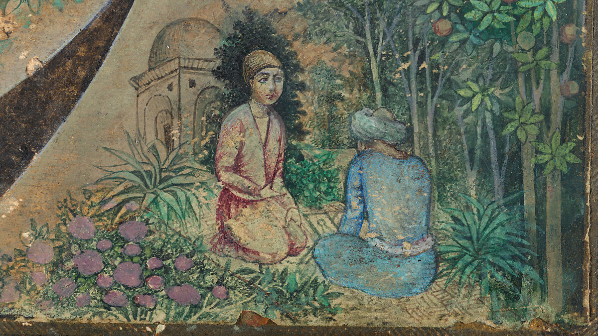 Calligraphy Painting, Isma'il Jalayir (Iranian, active ca. 1858–81), Opaque watercolor and ink on paste board