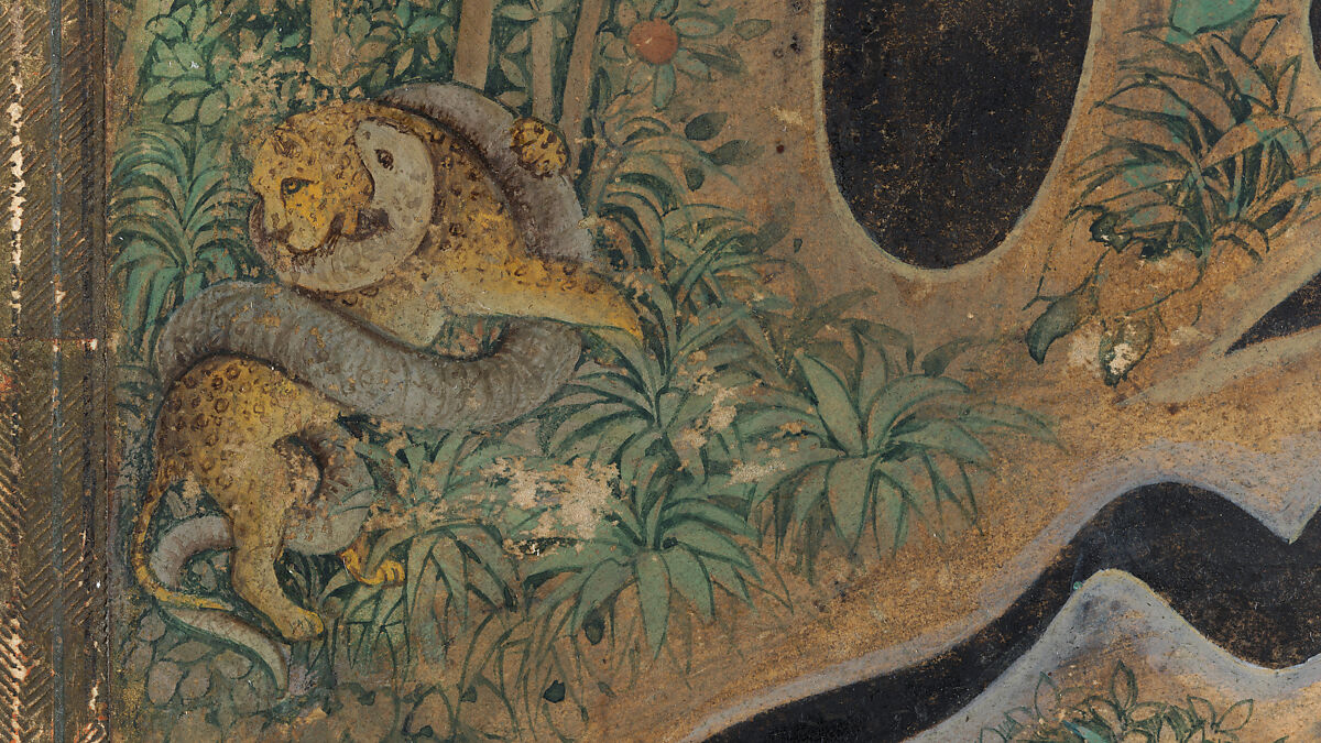 Calligraphy Painting, Isma'il Jalayir (Iranian, active ca. 1858–81), Opaque watercolor and ink on paste board