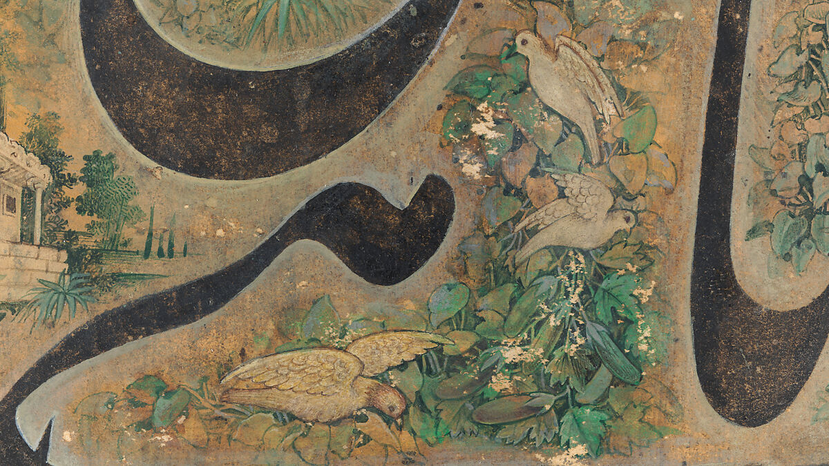 Calligraphy Painting, Isma'il Jalayir (Iranian, active ca. 1858–81), Opaque watercolor and ink on paste board