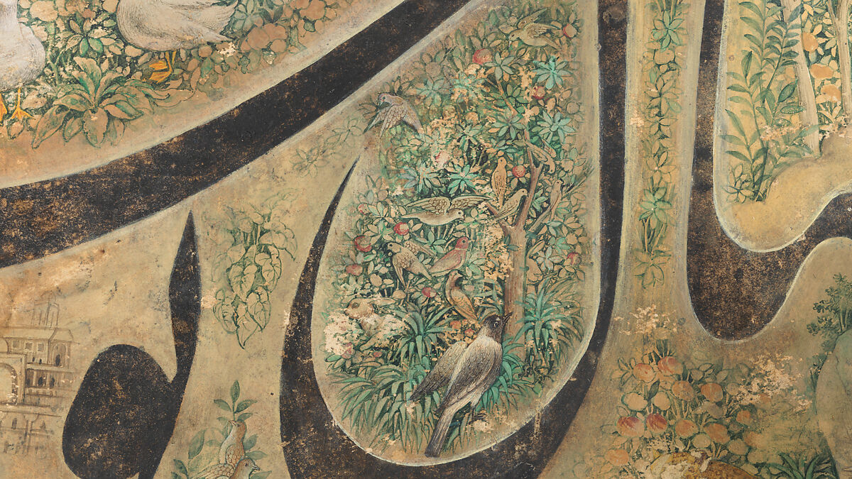 Calligraphy Painting, Isma'il Jalayir (Iranian, active ca. 1858–81), Opaque watercolor and ink on paste board