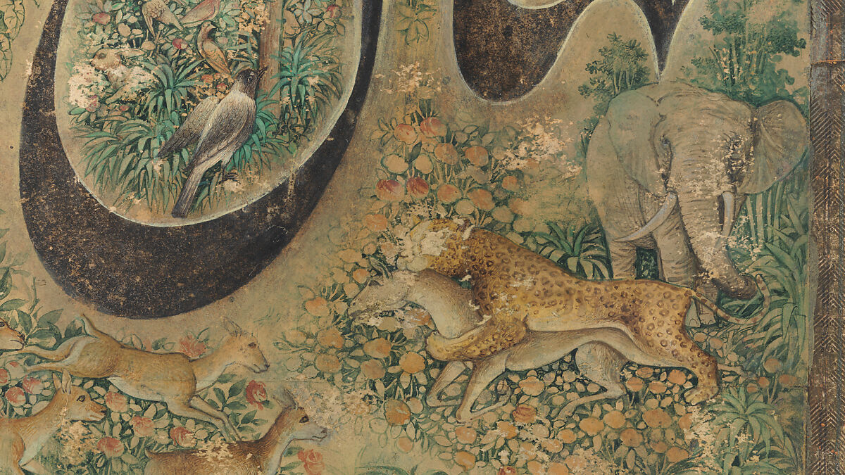 Calligraphy Painting, Isma'il Jalayir (Iranian, active ca. 1858–81), Opaque watercolor and ink on paste board