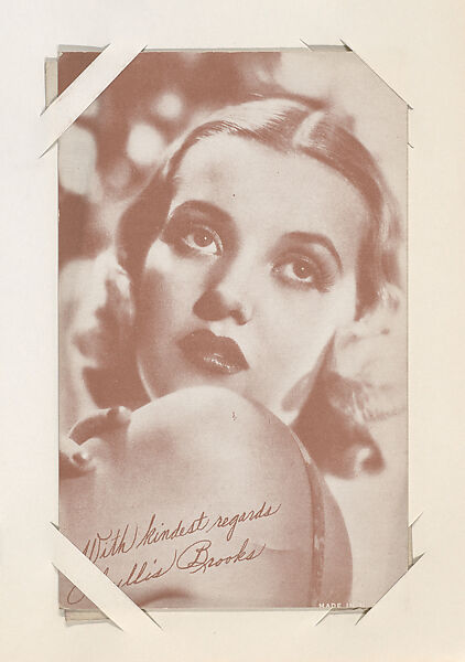 Phyllis Brooks from Movie Stars Exhibit Cards series (W401), Commercial color photolithograph 