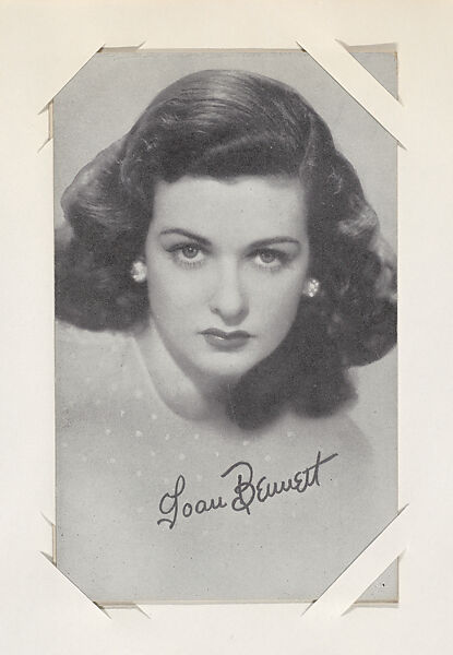 Joan Bennett from Movie Stars Exhibit Cards series (W401), Commercial photolithograph 