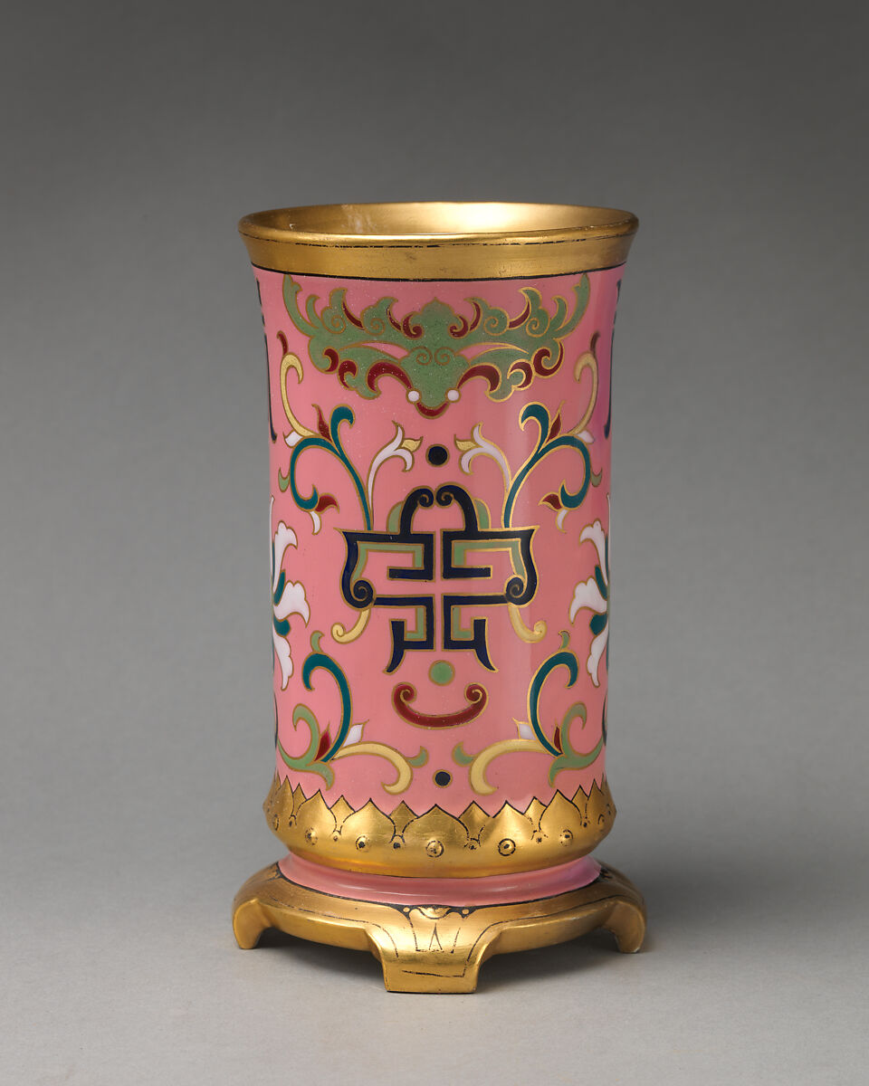 Spill vase with "cloisonné" decoration, Minton(s) (British, Stoke-on-Trent, 1793–present), Bone china with enamel decoration and gilding, British, Stoke-on-Trent, Staffordshire