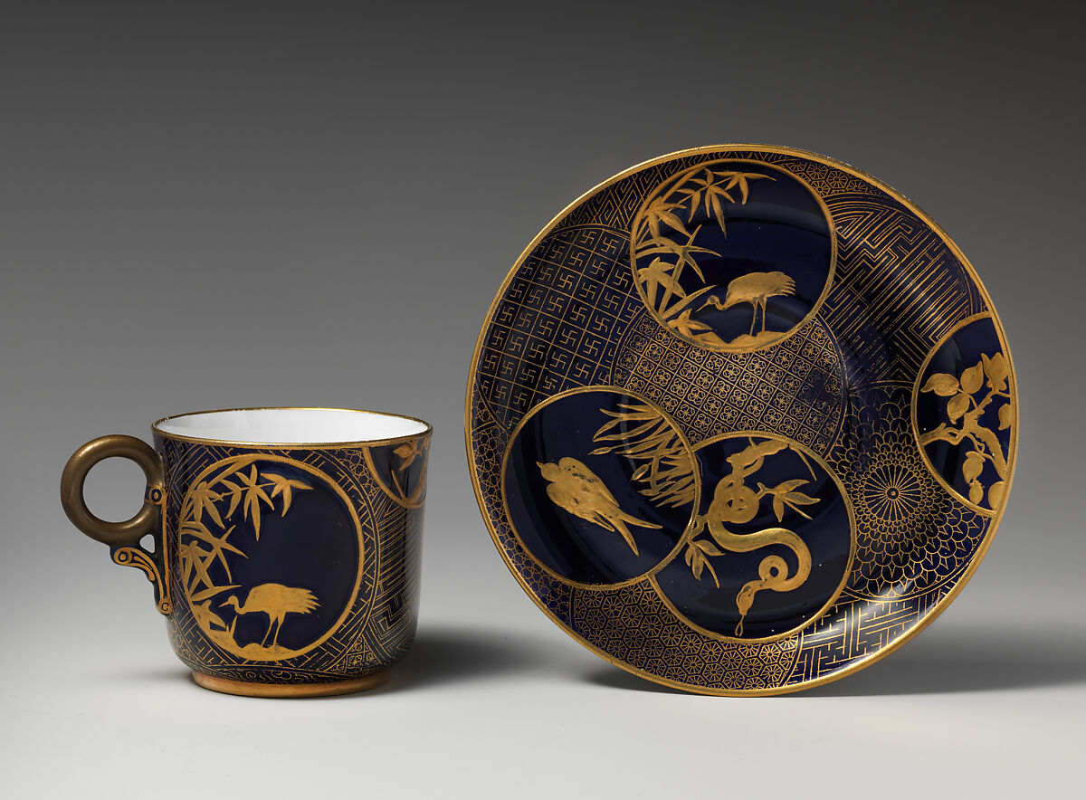 Teacup, Worcester factory (British, 1751–2008), Bone china, British, Worcester