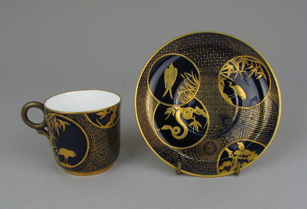 Saucer, Worcester factory (British, 1751–2008), Bone china, British, Worcester