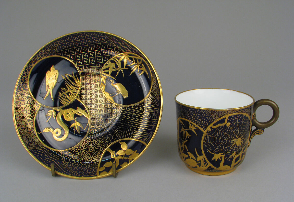 Saucer, Worcester factory (British, 1751–2008), Bone china, British, Worcester