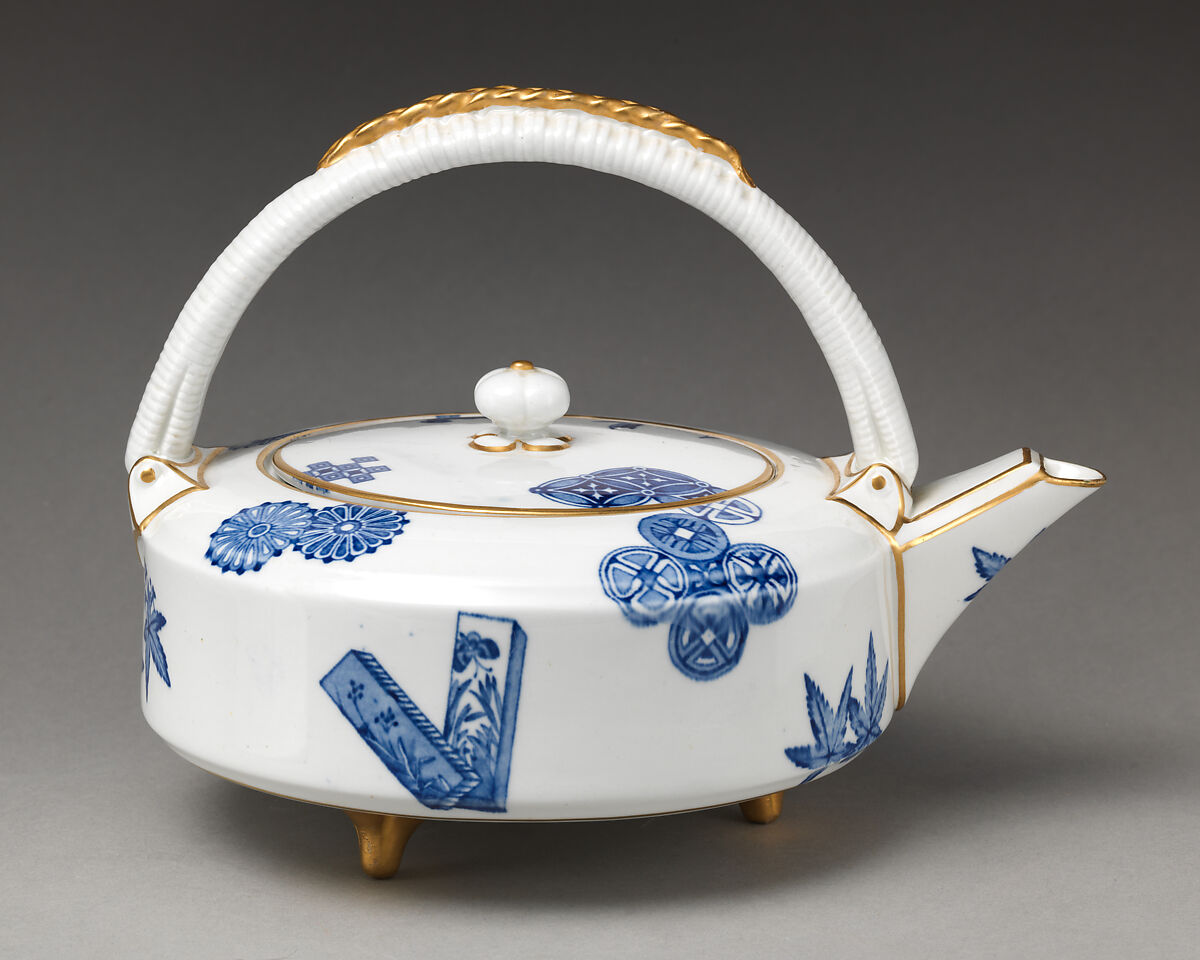 Teapot with fixed handle, Worcester factory (British, 1751–2008), Bone china, British, Worcester