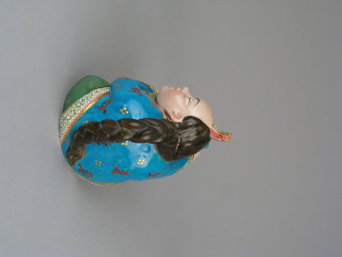 Teapot in the form of a man, Minton(s) (British, Stoke-on-Trent, 1793–present), Bone china, British, Stoke-on-Trent, Staffordshire