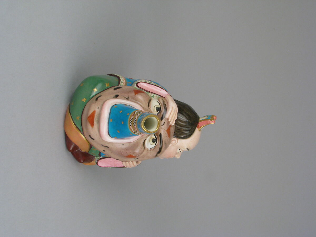 Teapot in the form of a man, Minton(s) (British, Stoke-on-Trent, 1793–present), Bone china, British, Stoke-on-Trent, Staffordshire