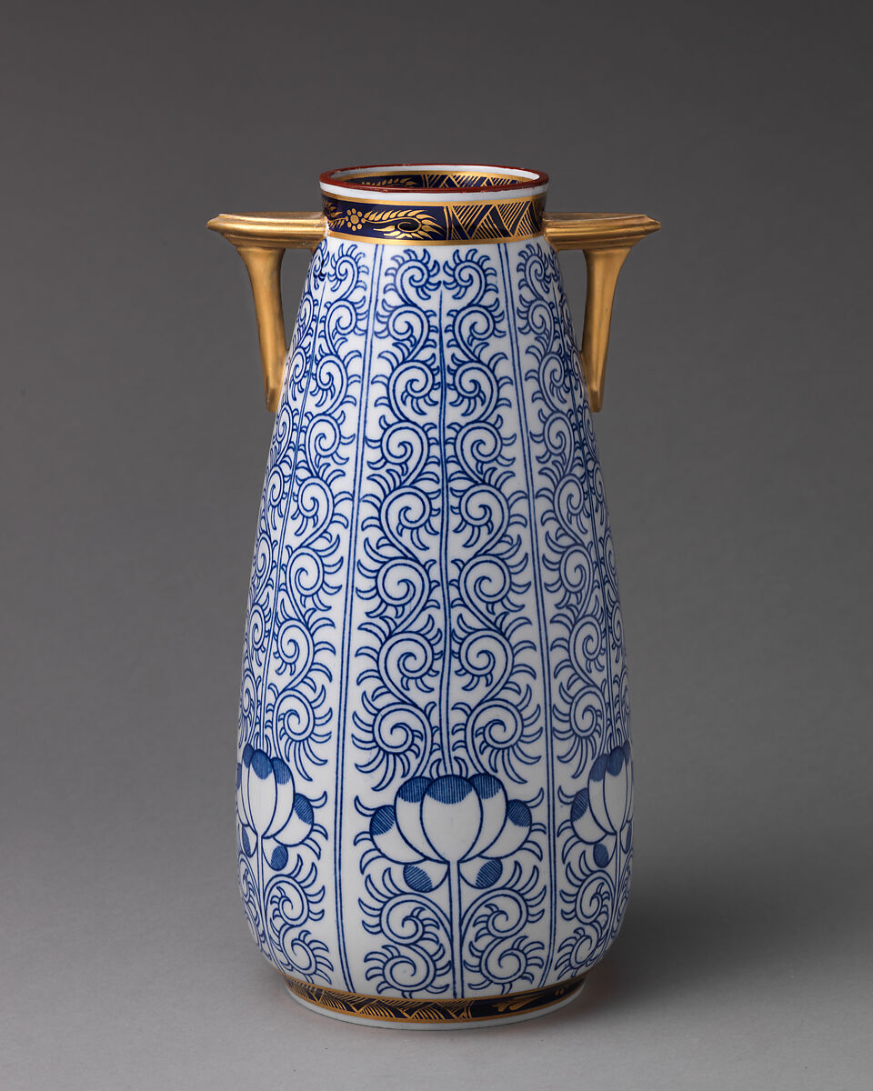 Vase (one of a pair), Worcester factory (British, 1751–2008), Porcelain, British, Worcester 