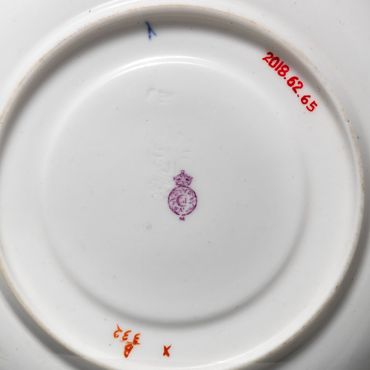 Saucer, Worcester factory (British, 1751–2008), Bone china, British, Worcester