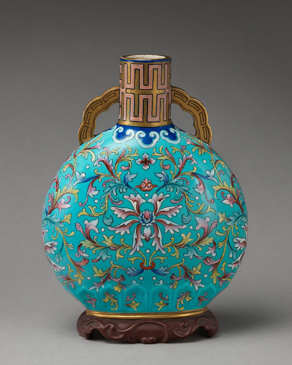 Moon flask (one of a pair), Worcester factory (British, 1751–2008), Bone china, British, Worcester 