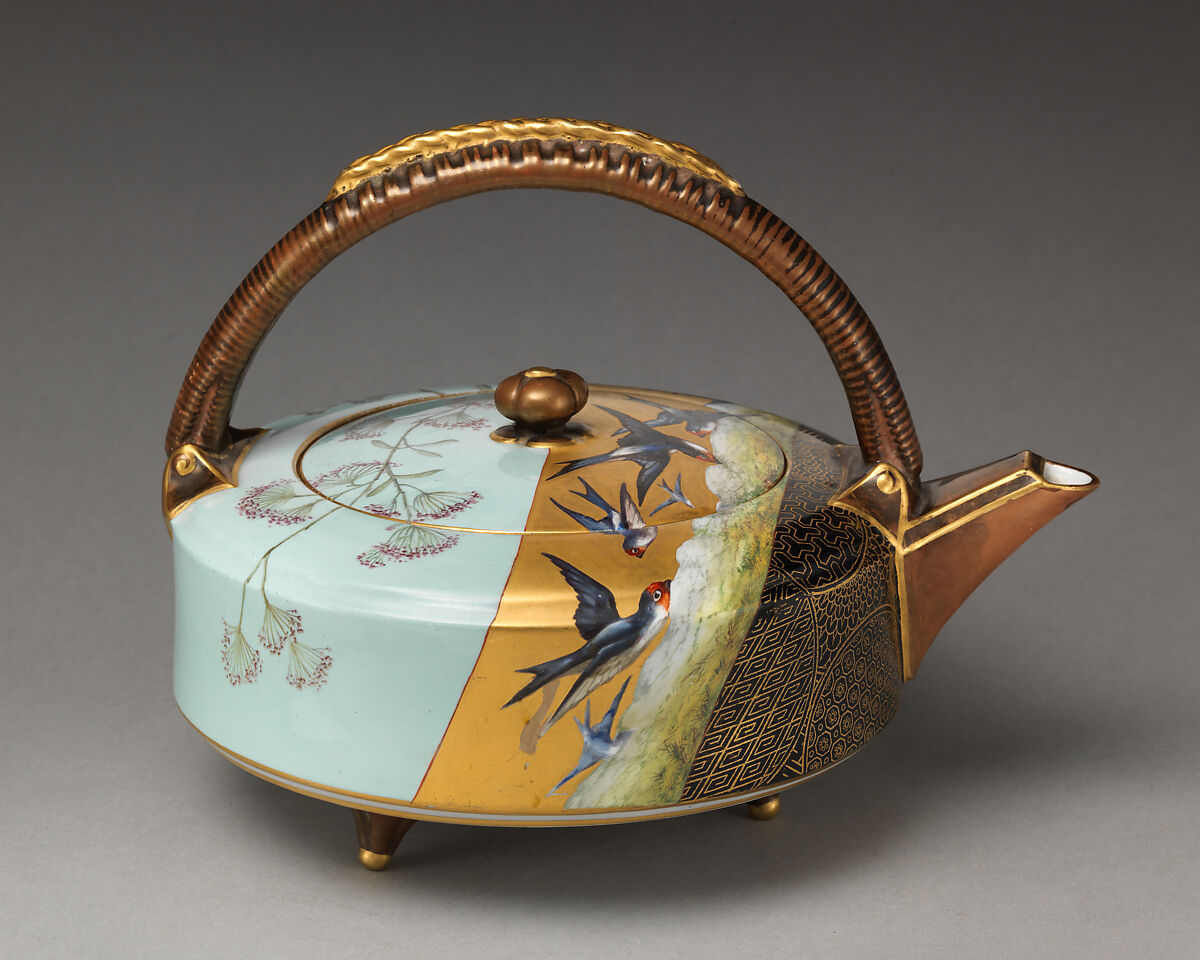 Teapot, Worcester factory (British, 1751–2008), Bone china, British, Worcester 