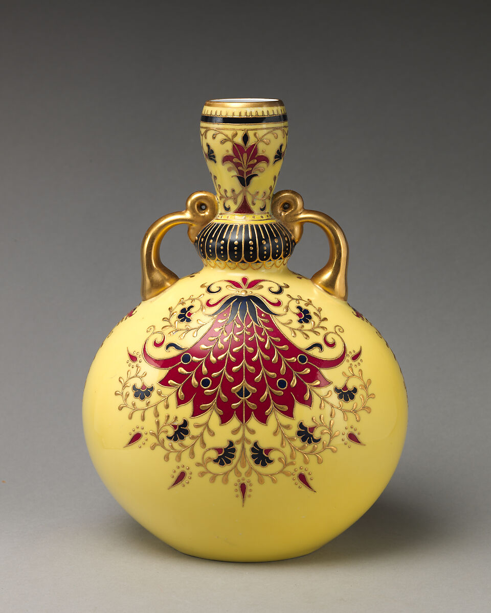 Vase, Minton(s) (British, Stoke-on-Trent, 1793–present), Bone china with enamel decoration and gilding, British, Stoke-on-Trent, Staffordshire 