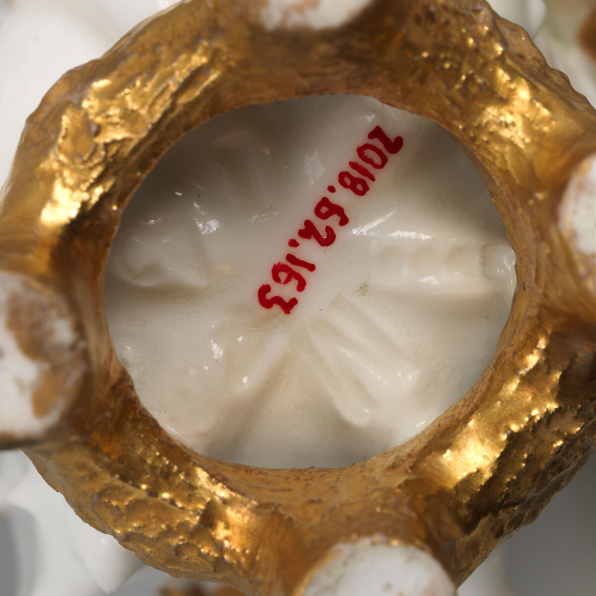 Miniature vase in form of a cactus flower, Moore Brothers (British, 1870–1905), Bone china with enamel decoration and gilding, British, Longton