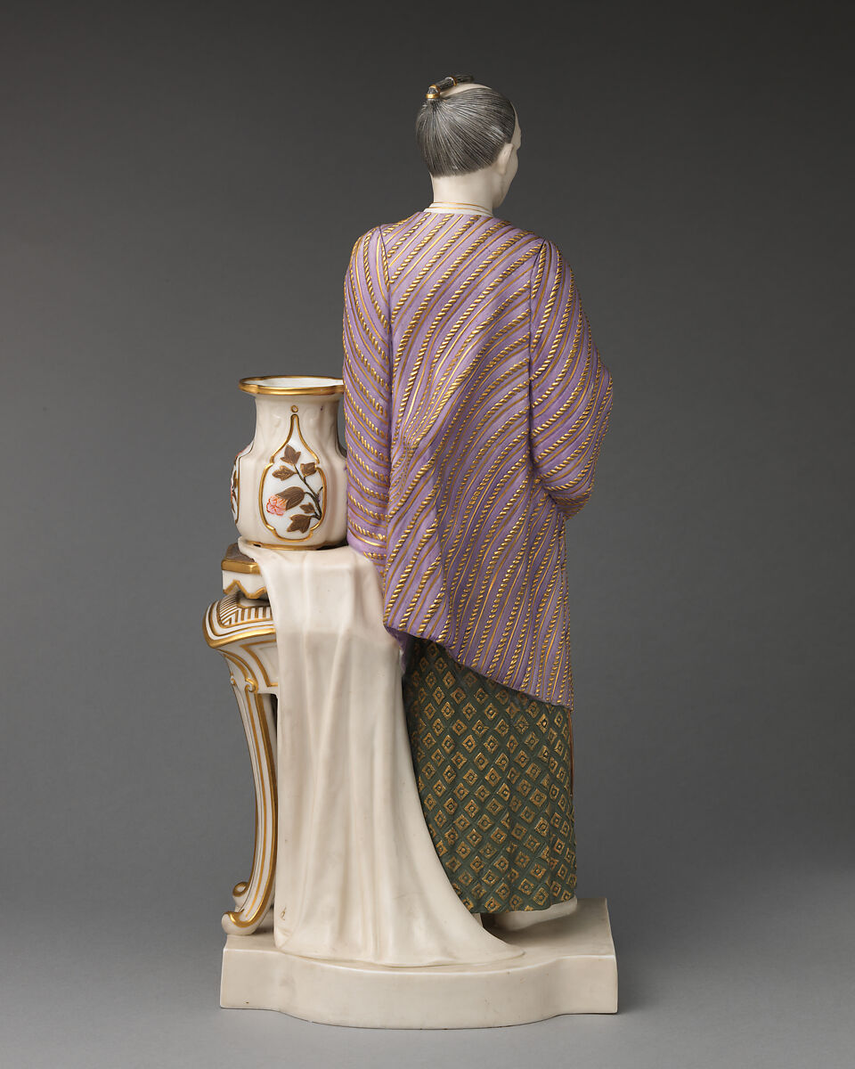 Figure of Japanese man, Worcester factory (British, 1751–2008), Bone china "ivory porcelain" with enamel decoration and gilding, British, Worcester