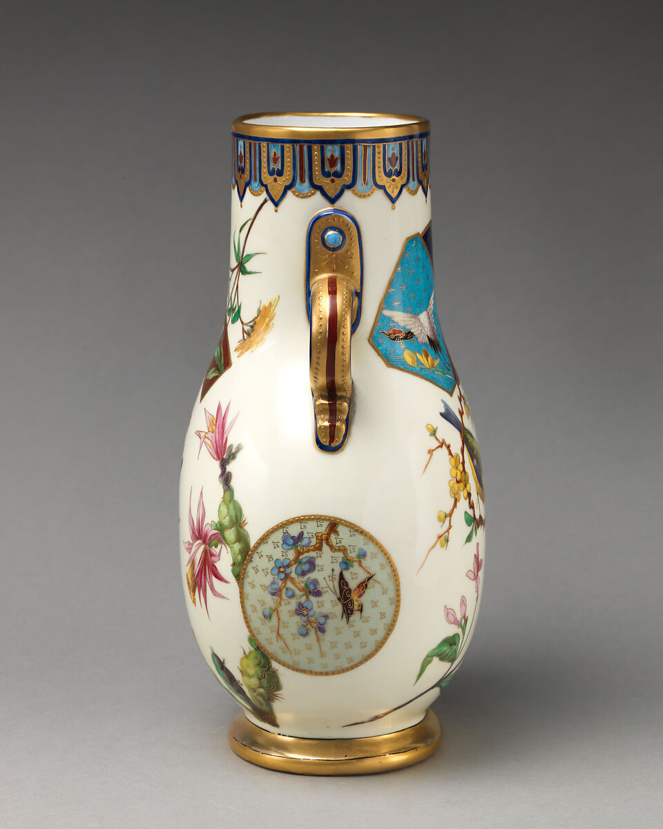 Vase with Aesthetic Japonisme birds, Minton(s) (British, Stoke-on-Trent, 1793–present), Bone china, British, Stoke-on-Trent, Staffordshire