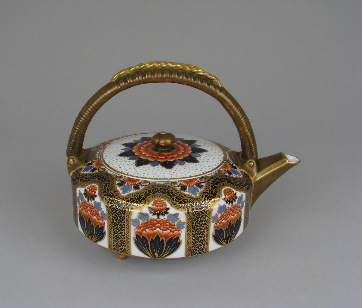 Teapot, Worcester factory (British, 1751–2008), Bone china, British, Worcester
