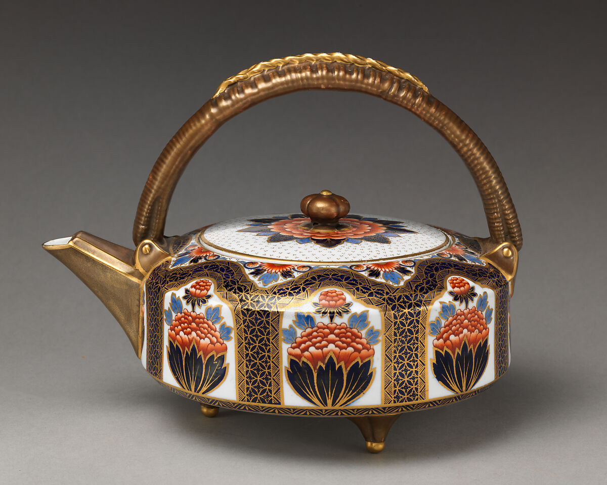 Teapot, Worcester factory (British, 1751–2008), Bone china, British, Worcester 