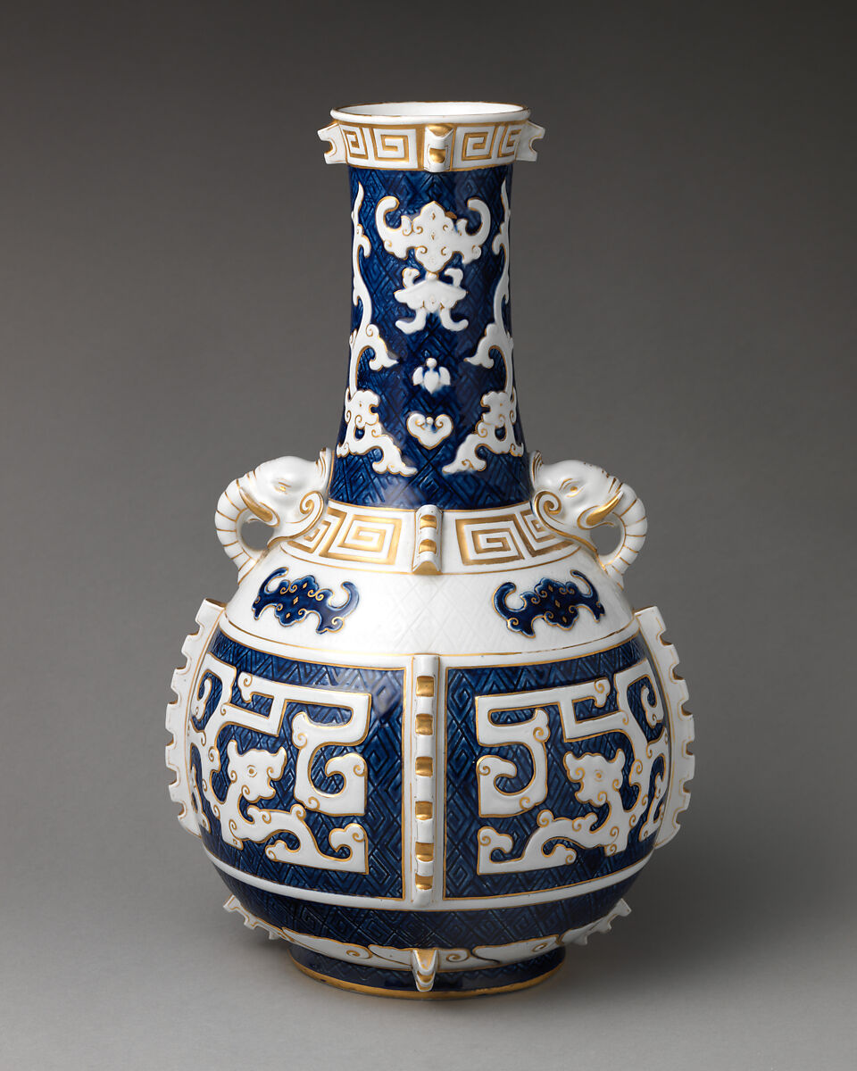 Vase, Worcester factory (British, 1751–2008), Earthenware, British, Worcester 