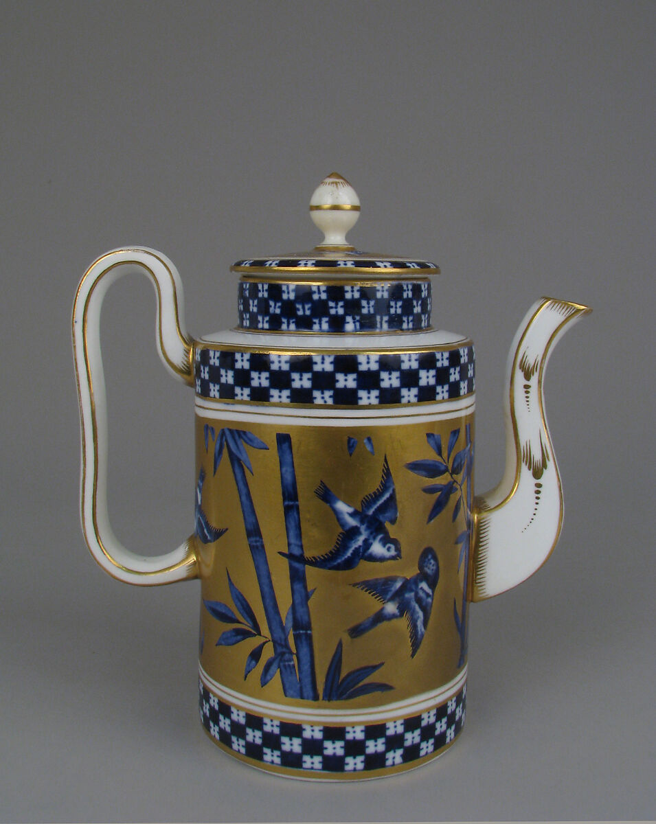 Coffeepot (part of a service), Coalport (British, ca. 1799–1926), Porcelain, British, Coalport