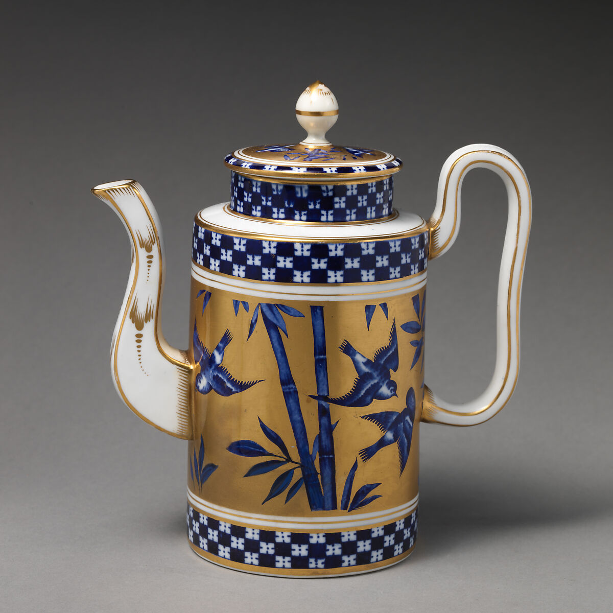 Coffeepot (part of a service), Coalport (British, ca. 1799–1926), Porcelain, British, Coalport 