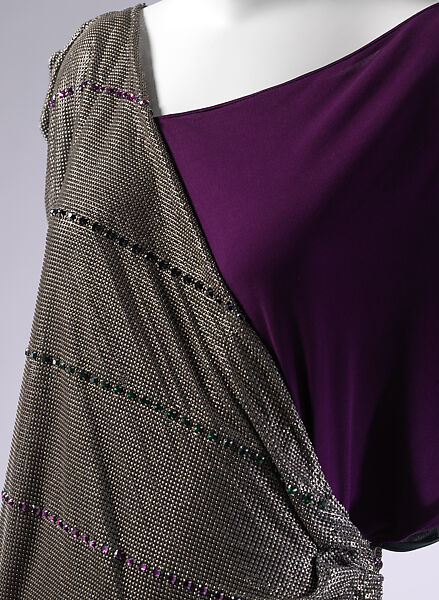 Dress, Gianni Versace (Italian, founded 1978), silk, metal, glass, Italian