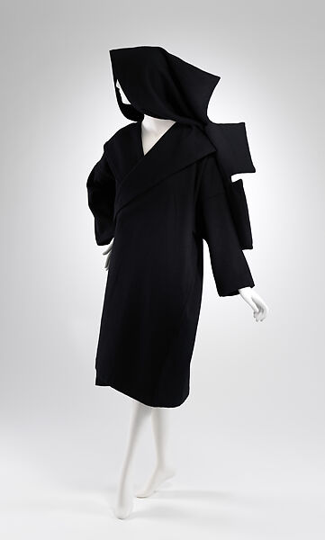 Coat, Comme des Garçons (Japanese, founded 1969), wool, synthetic, Japanese 